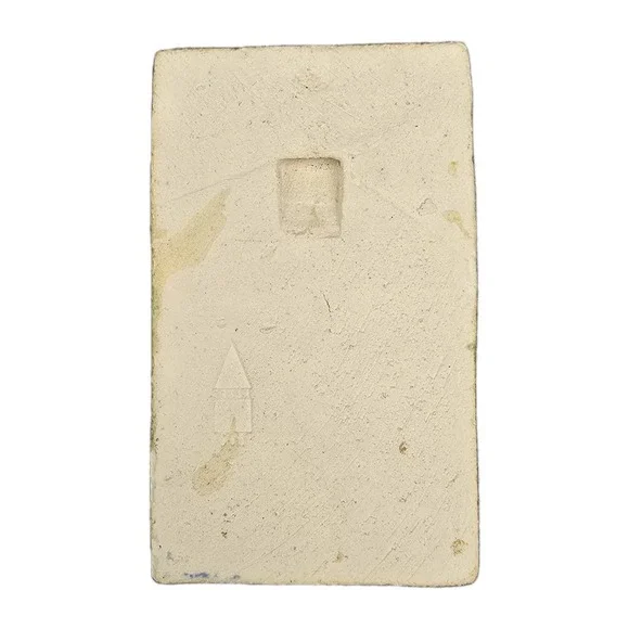 Cassa Bon Art Tile 6x3.75 Green Cherub Archer Relief Architectural Design - Picture 2 of 5